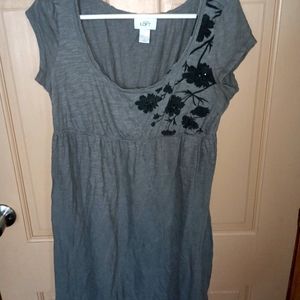 Distressed mini dress